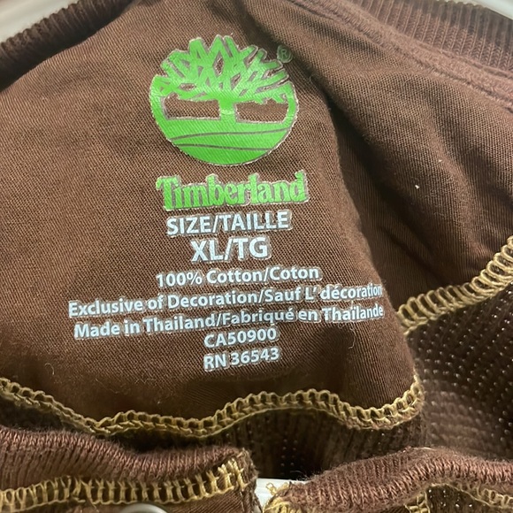TIMBERLAND BROWN LONG SLEEVE WAFFLE BUTTON SHIRT! Size: XL - Picture 6 of 6